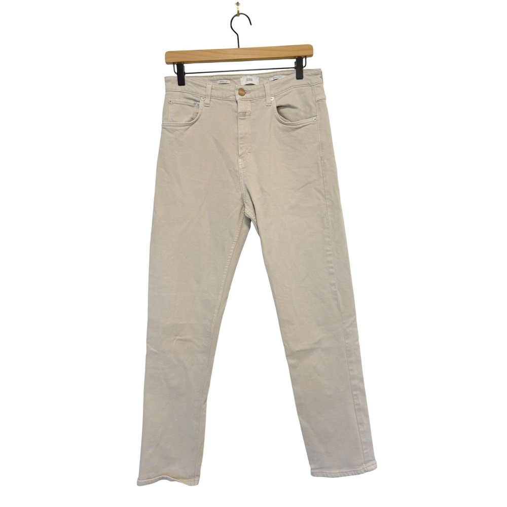 Closed Straight Leg Jeans Beige Tan Organic Cotton Made in Italy Size 30